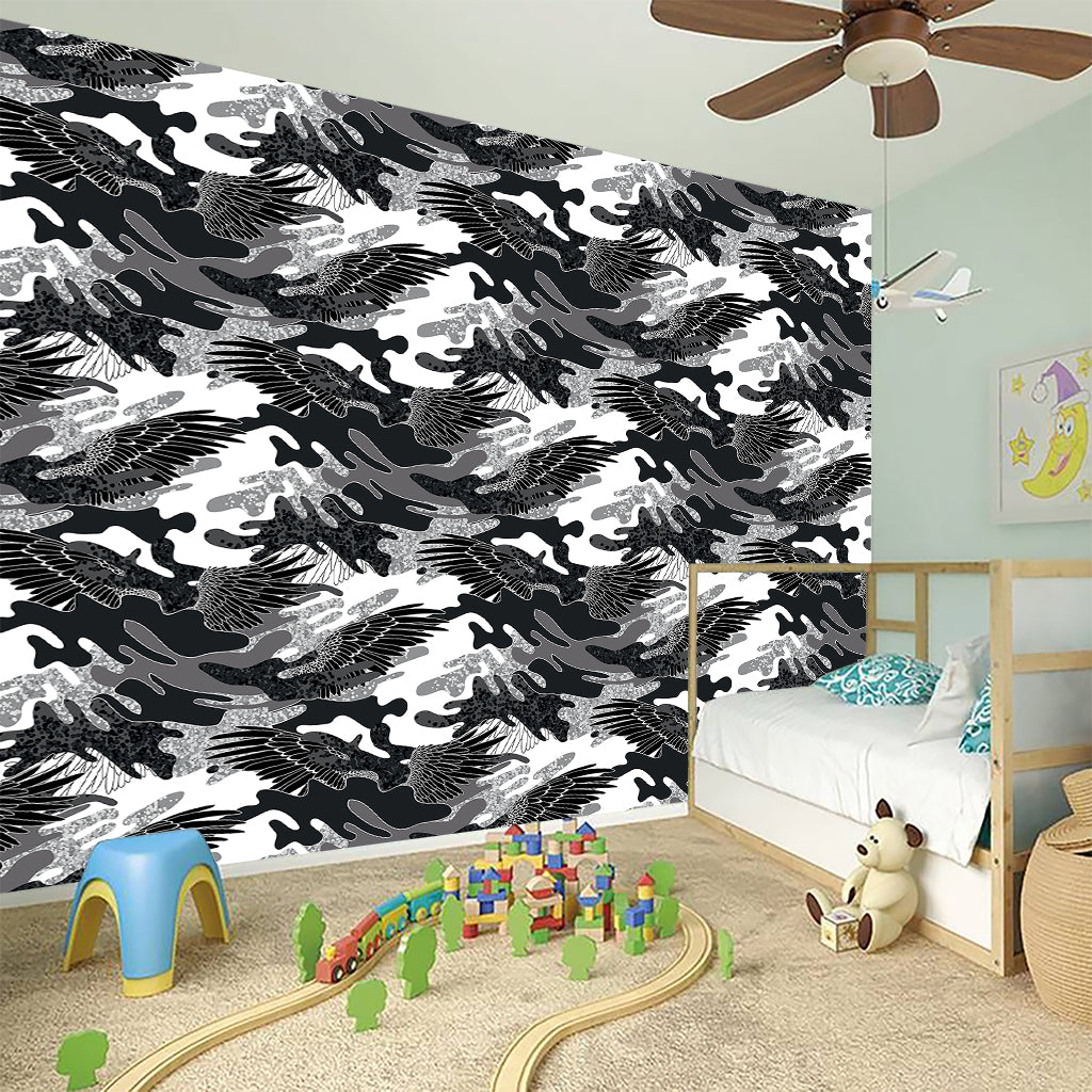 Camouflage Dazzle Wings Pattern Print Wall Sticker