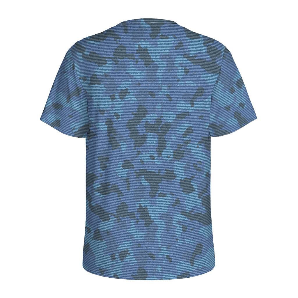 Camouflage Denim Jeans Pattern Print Men's Sports T-Shirt
