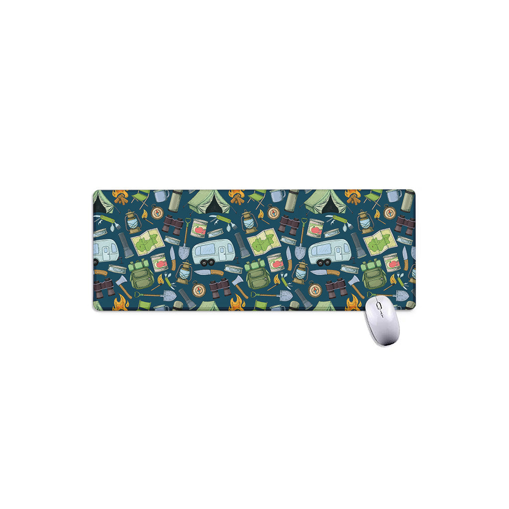 Camping Equipment Pattern Print Extended Mouse Pad