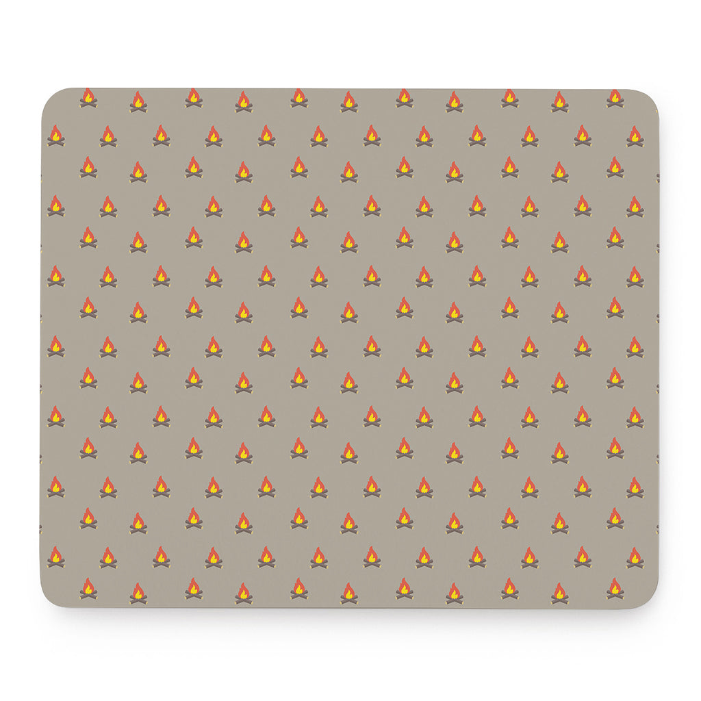 Camping Fire Pattern Print Mouse Pad