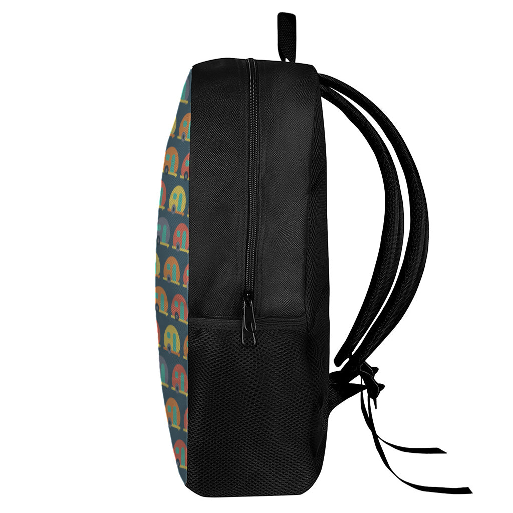 Camping Van Pattern Print 17 Inch Backpack