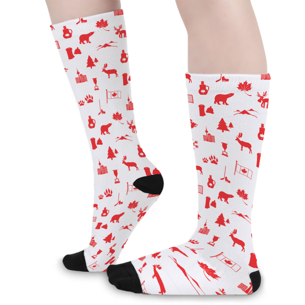 Canada Country Pattern Print Long Socks