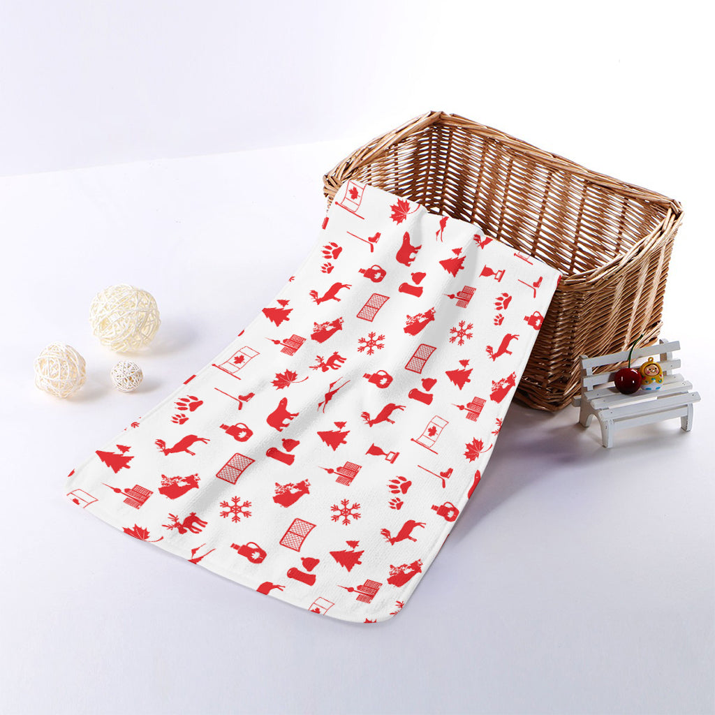 Canada Country Pattern Print Towel