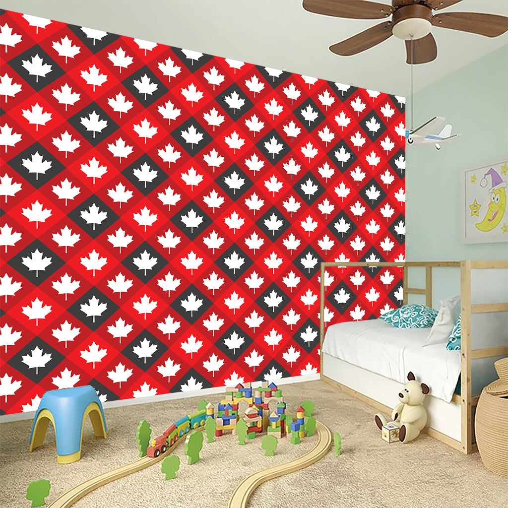 Canada Maple Leaf Pattern Print Wall Sticker