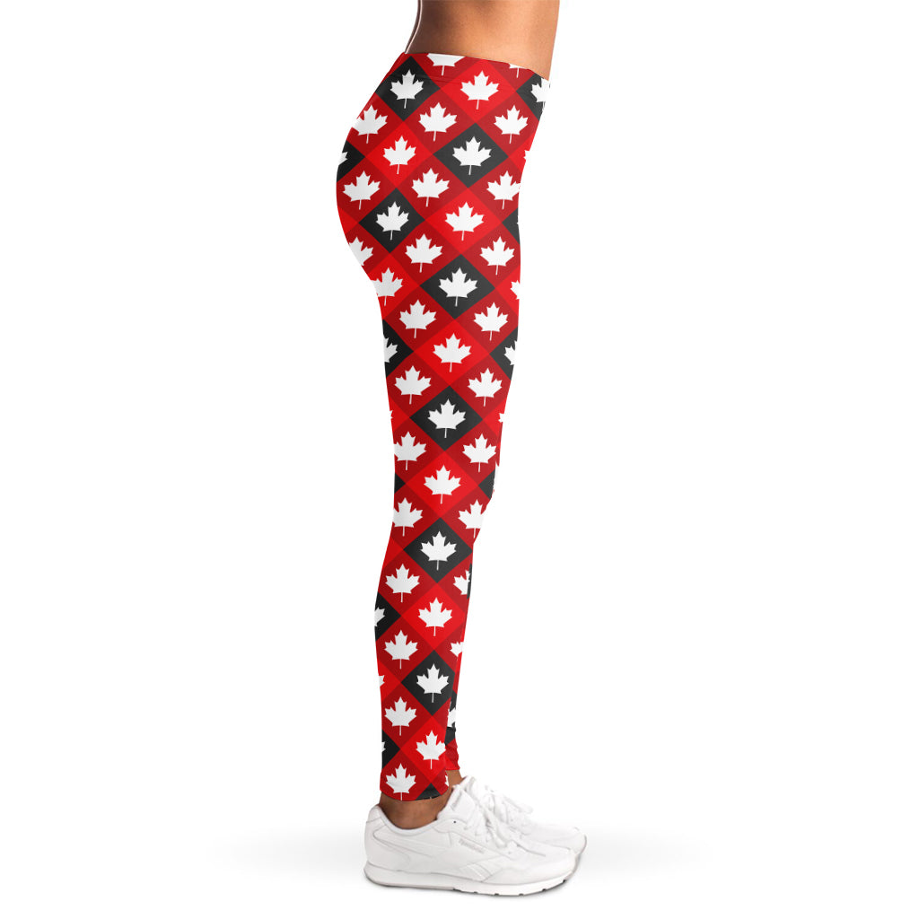 Canada Maple Leaf Pattern Print Women's Leggings