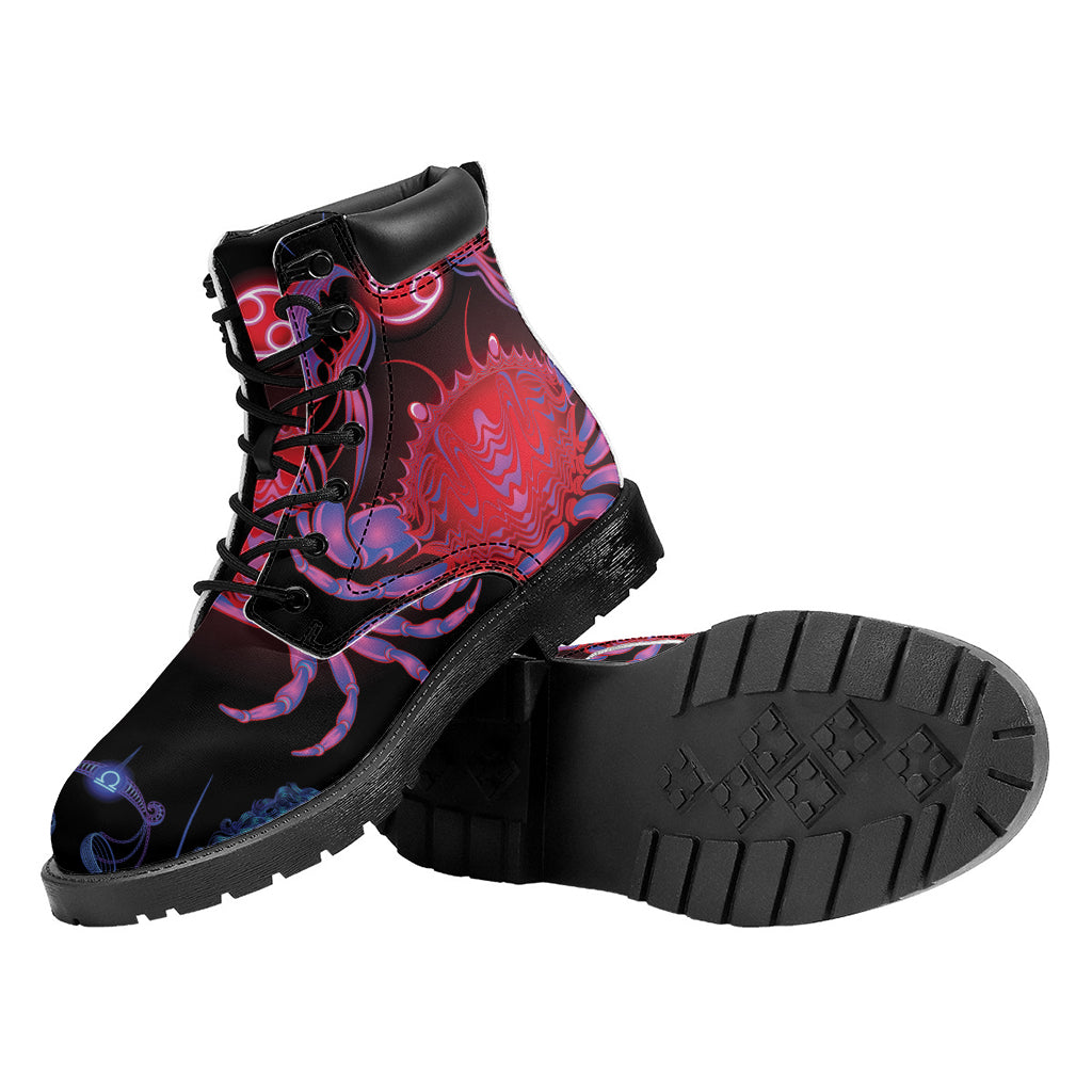 Cancer And Astrological Signs Print Work Boots