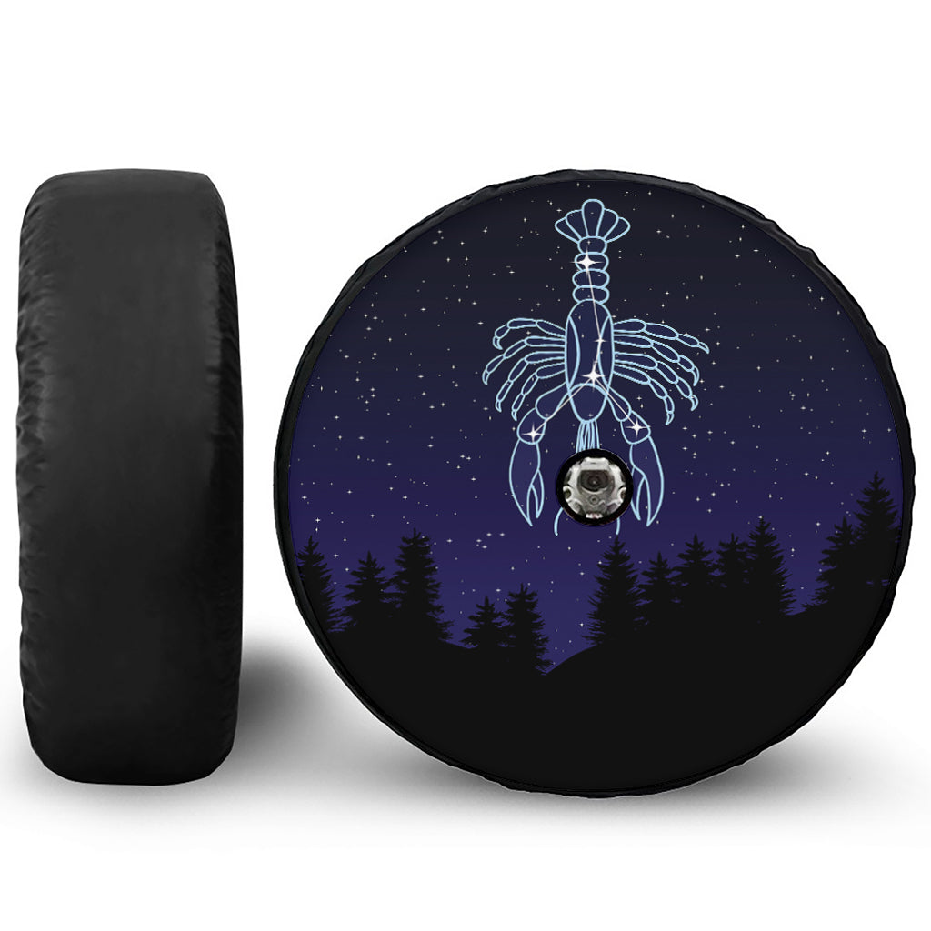 Cancer Constellation Print Tire Cover With Camera Hole