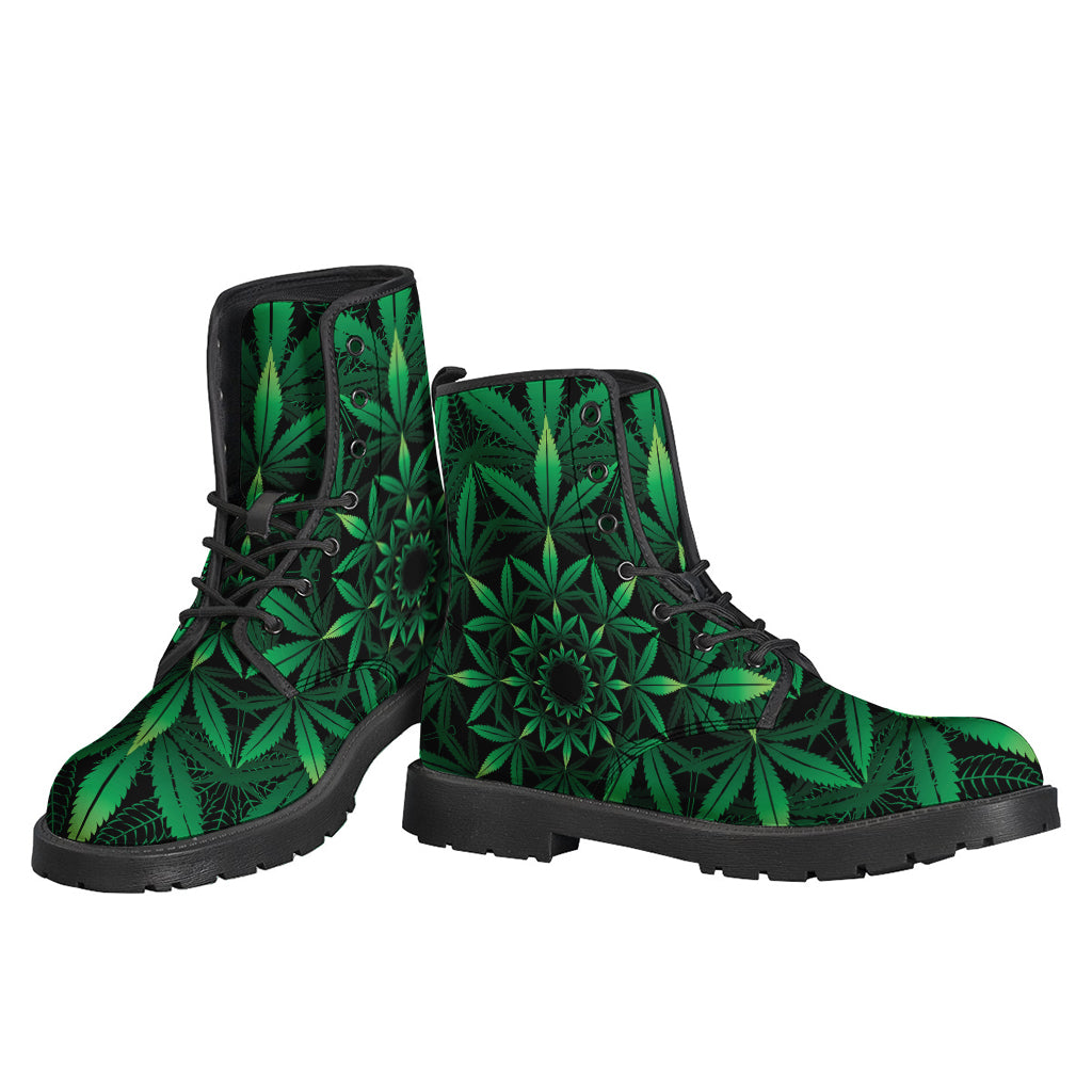 Cannabis Leaf Mandala Print Backpack