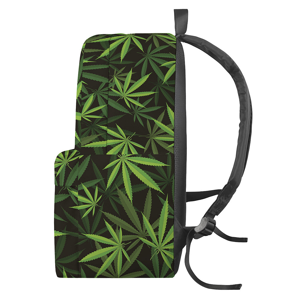 Cannabis Leaves Pattern Print Backpack