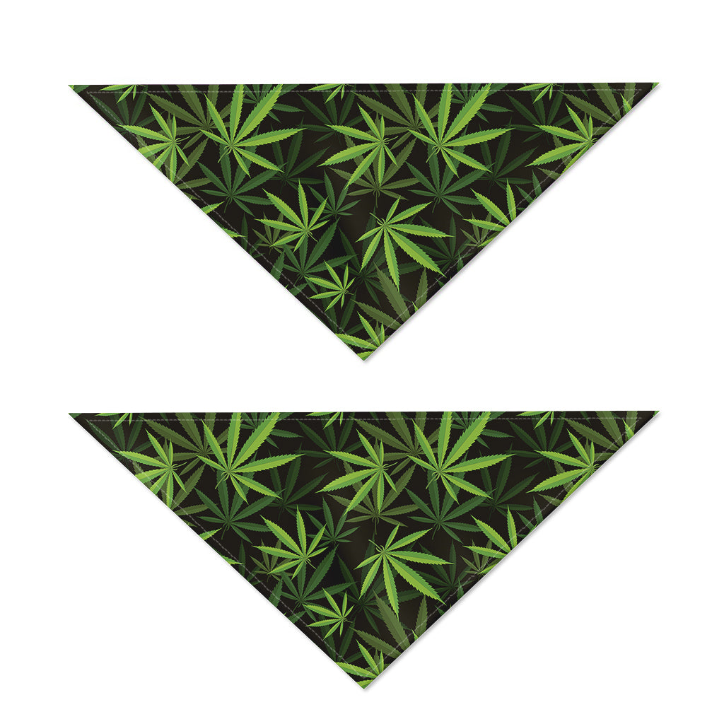 Cannabis Leaves Pattern Print Dog Bandana