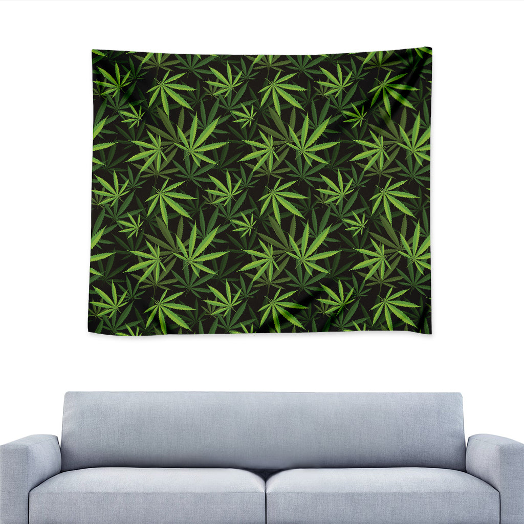 Cannabis Leaves Pattern Print Tapestry
