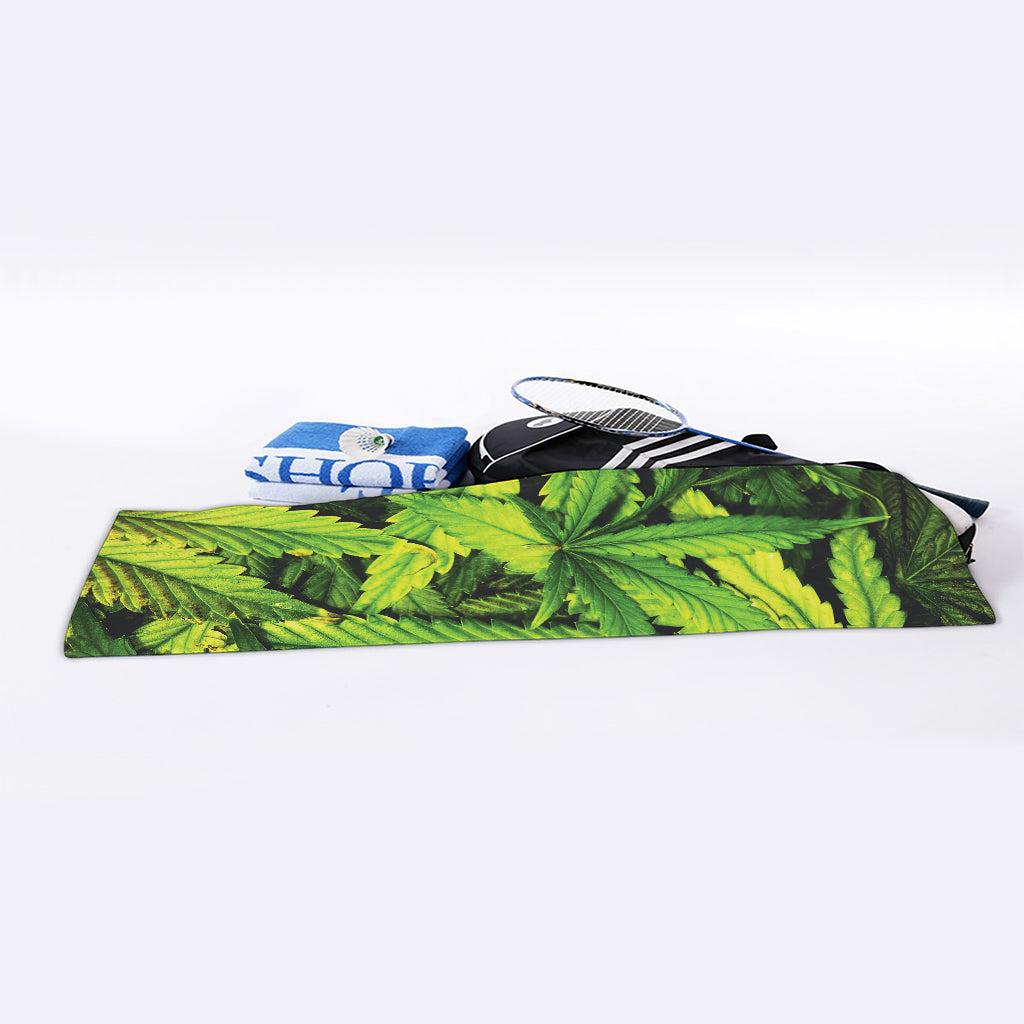Cannabis Print Sports Towel
