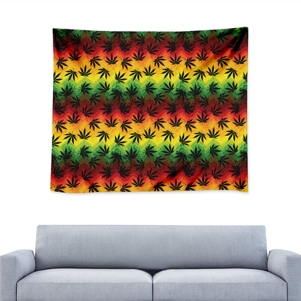 Cannabis Rasta Pattern Print Tapestry