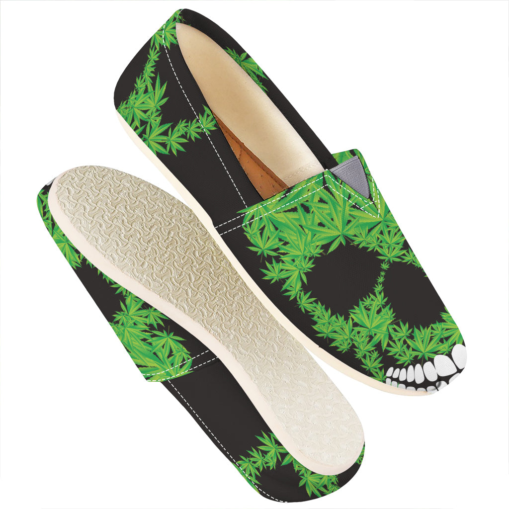 Cannabis Skull Print Casual Shoes