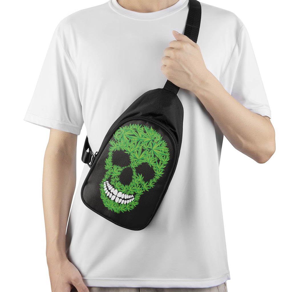Cannabis Skull Print Chest Bag