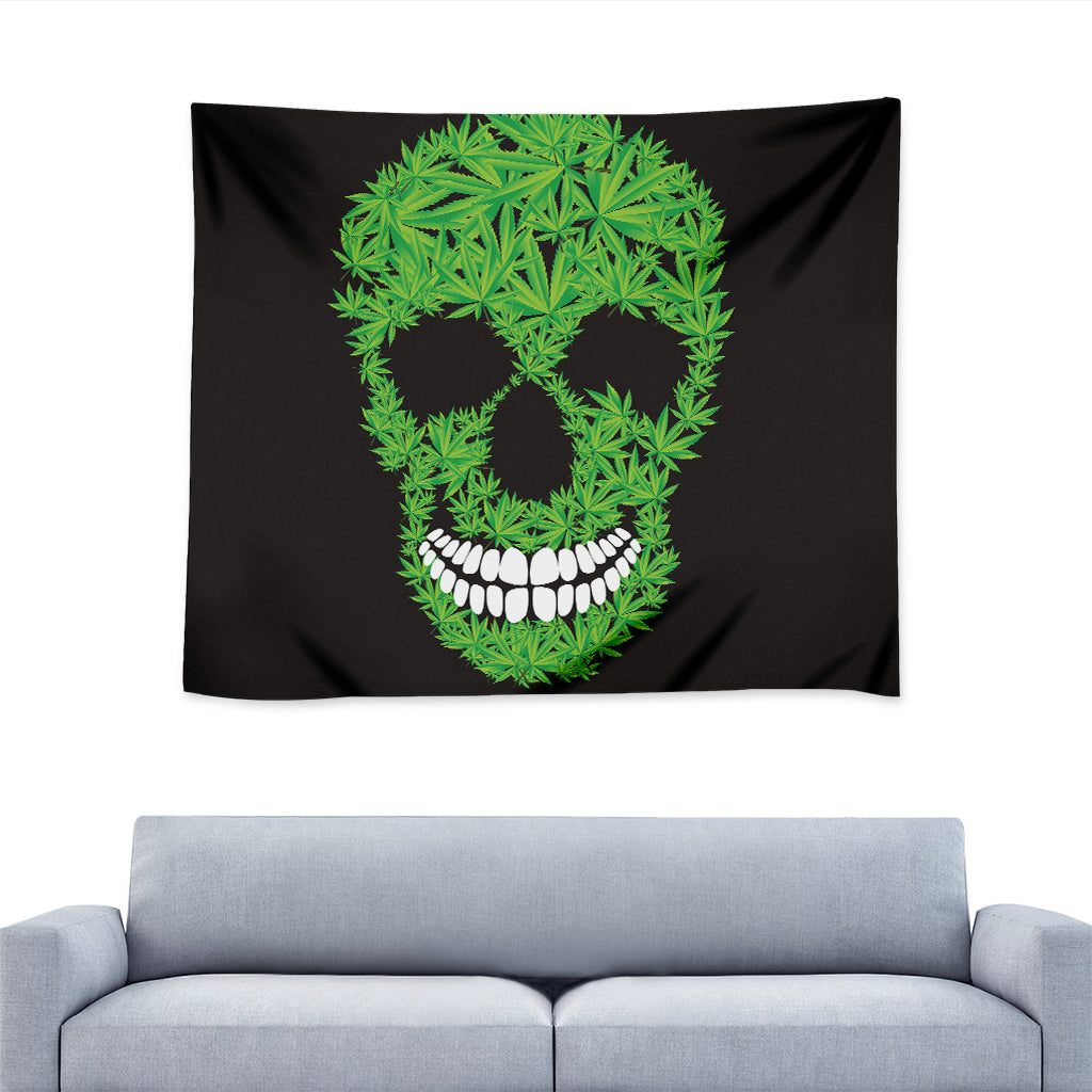 Cannabis Skull Print Tapestry