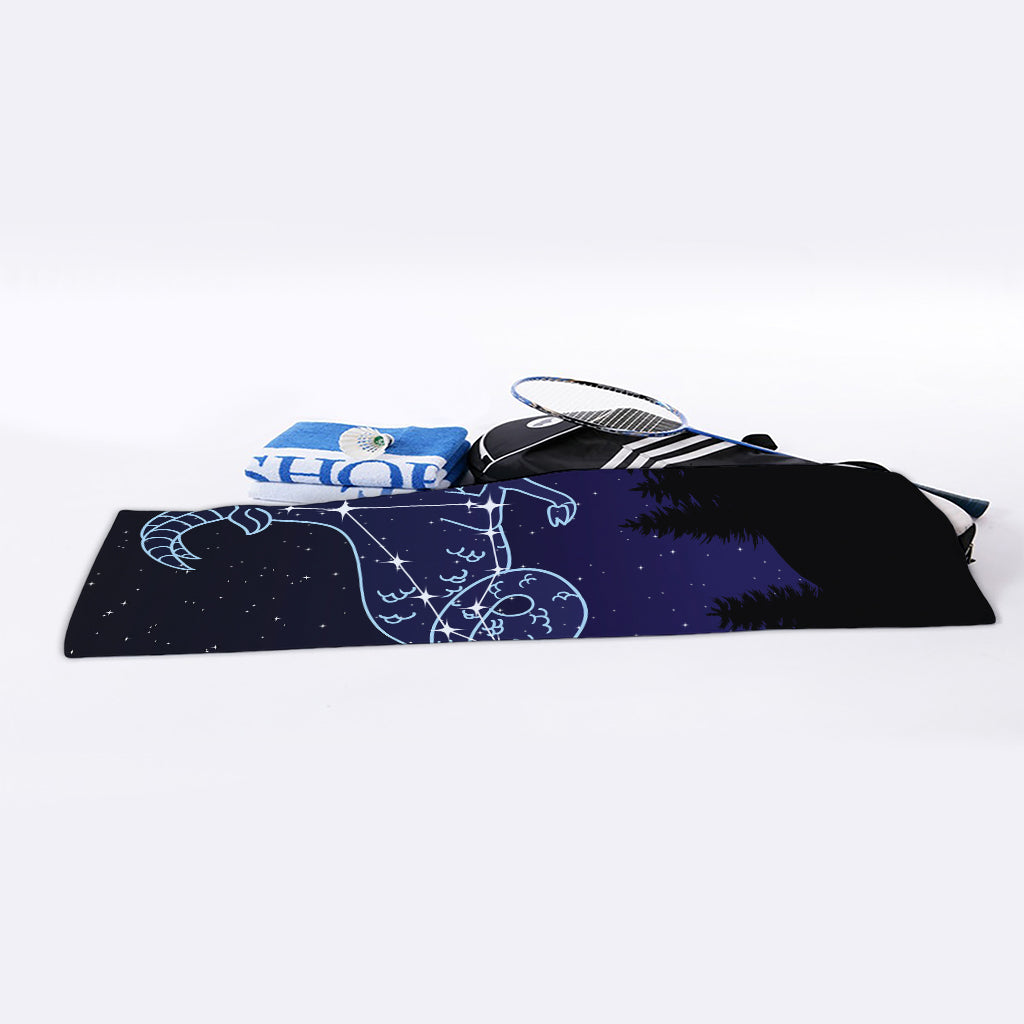Capricorn Constellation Print Sports Towel