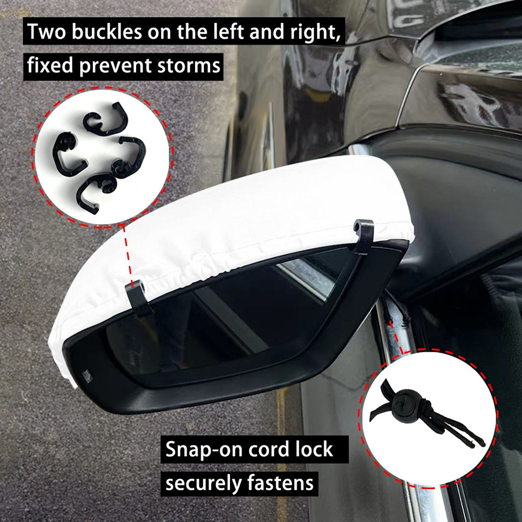 Little Breast Cancer Ribbon Print Car Side Mirror Covers