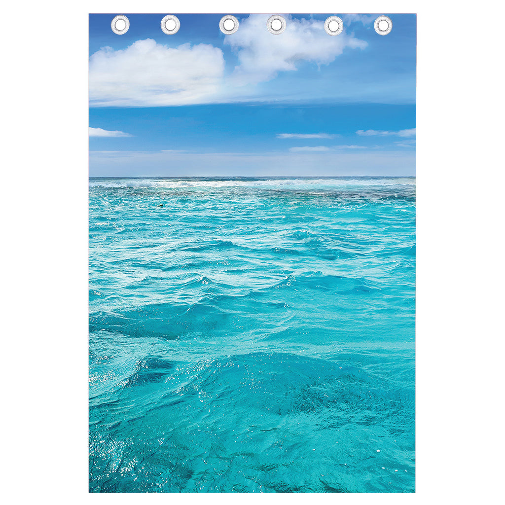 Caribbean Ocean Print Curtain