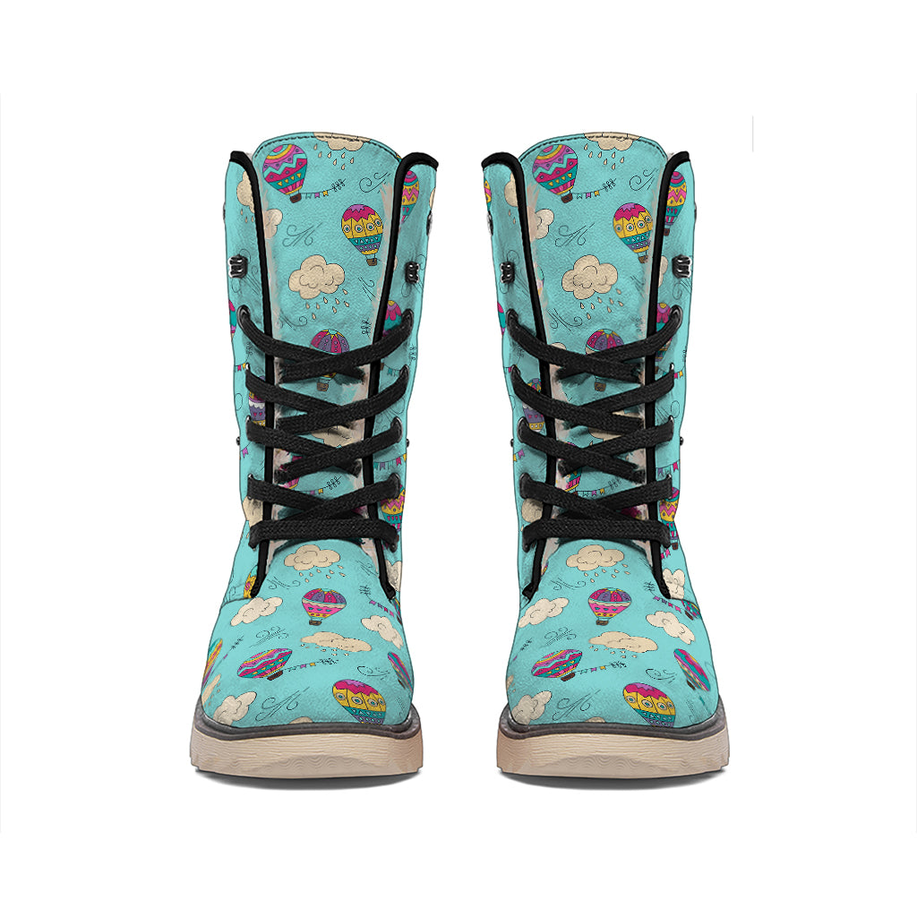 Cartoon Air Balloon Pattern Print Winter Boots
