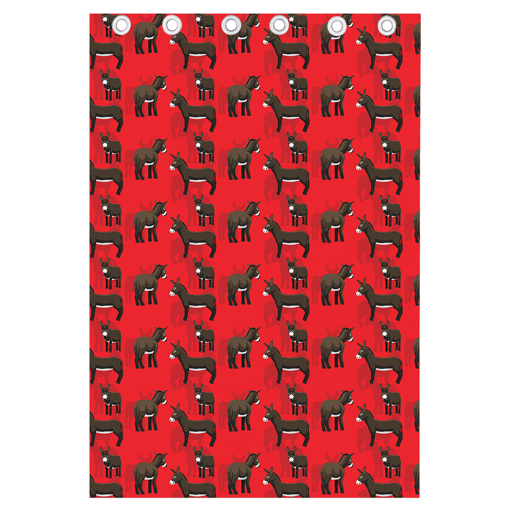 Cartoon Balearic Donkey Pattern Print Curtain