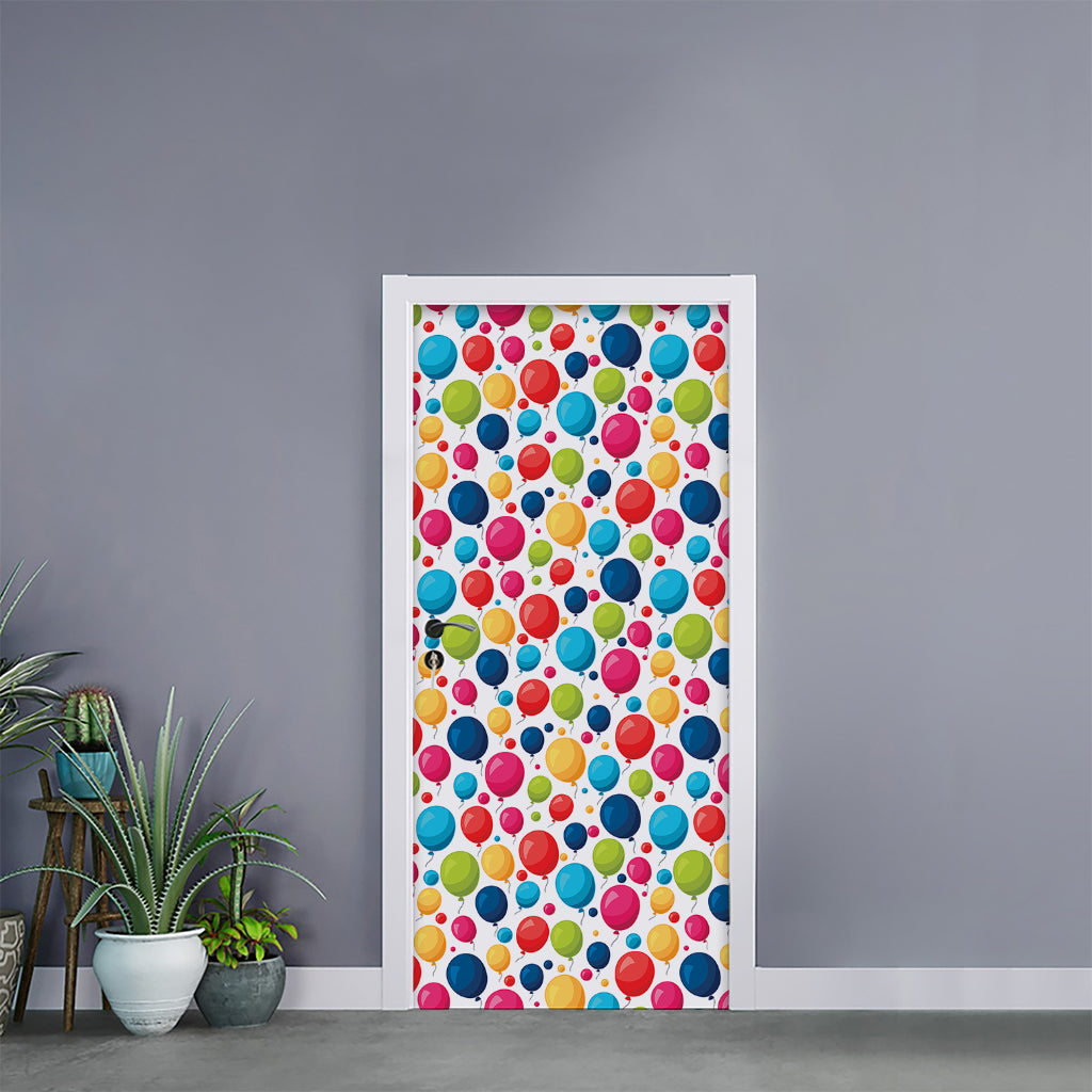 Cartoon Balloon Pattern Print Door Sticker