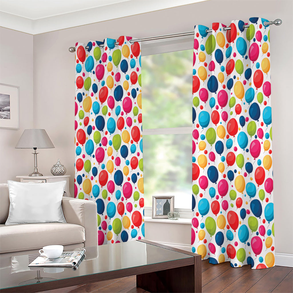 Cartoon Balloon Pattern Print Extra Wide Grommet Curtains