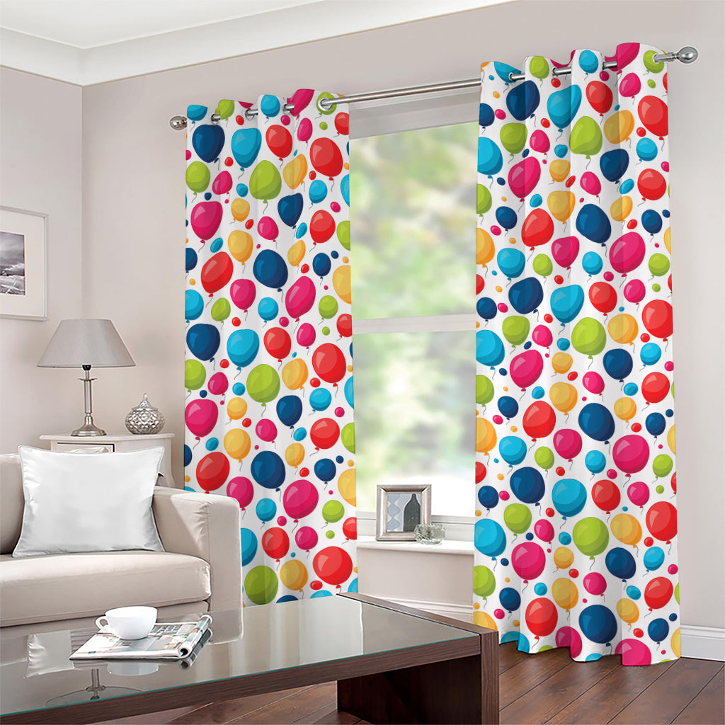 Cartoon Balloon Pattern Print Grommet Curtains
