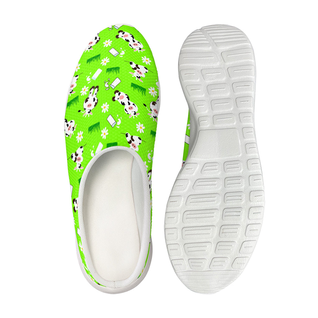Cartoon Daisy And Cow Pattern Print Mesh Casual Shoes