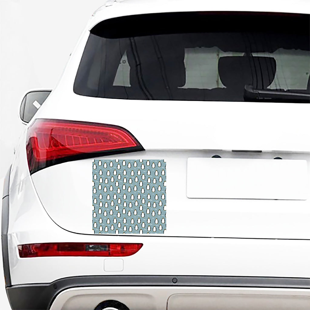 Cartoon Emperor Penguin Pattern Print Car Sticker