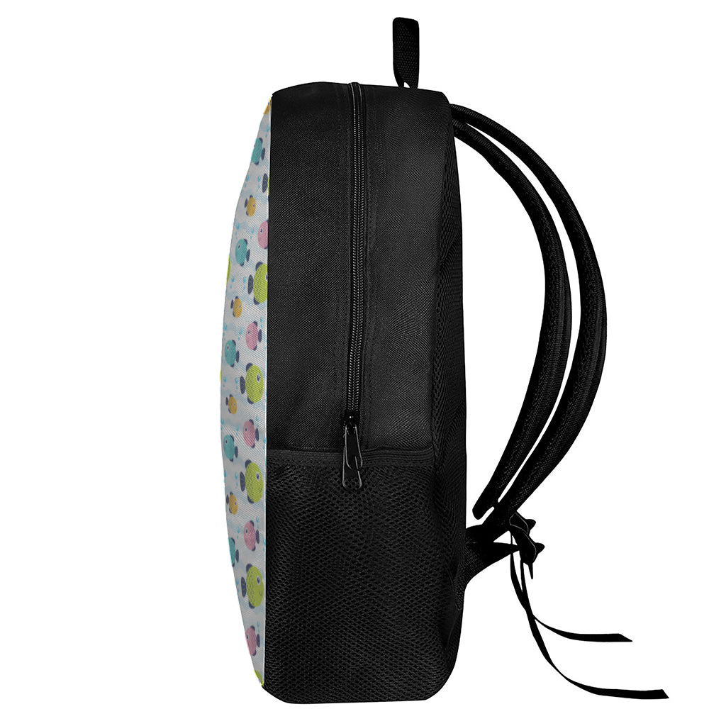 Cartoon Fish Pattern Print 17 Inch Backpack