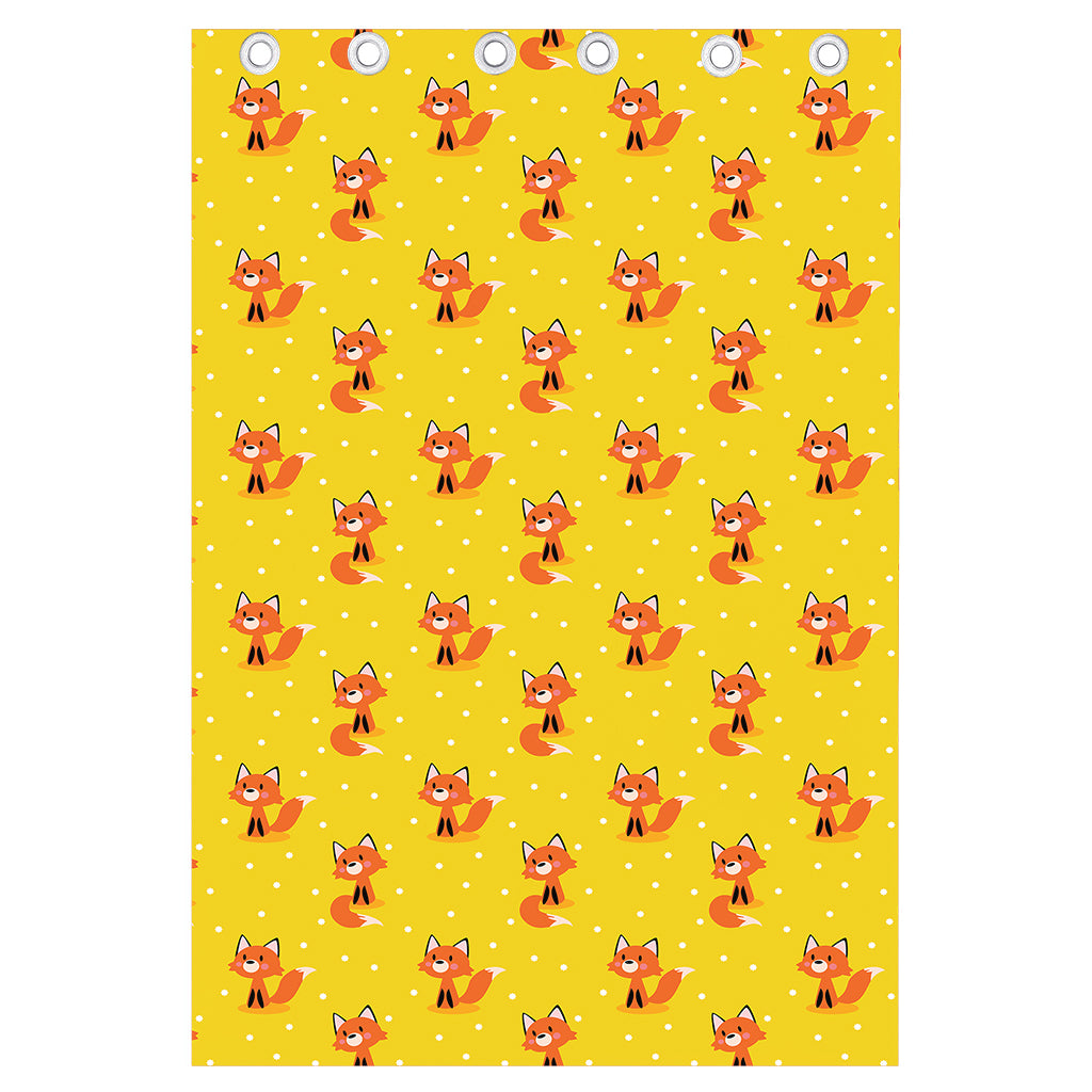 Cartoon Fox Pattern Print Curtain