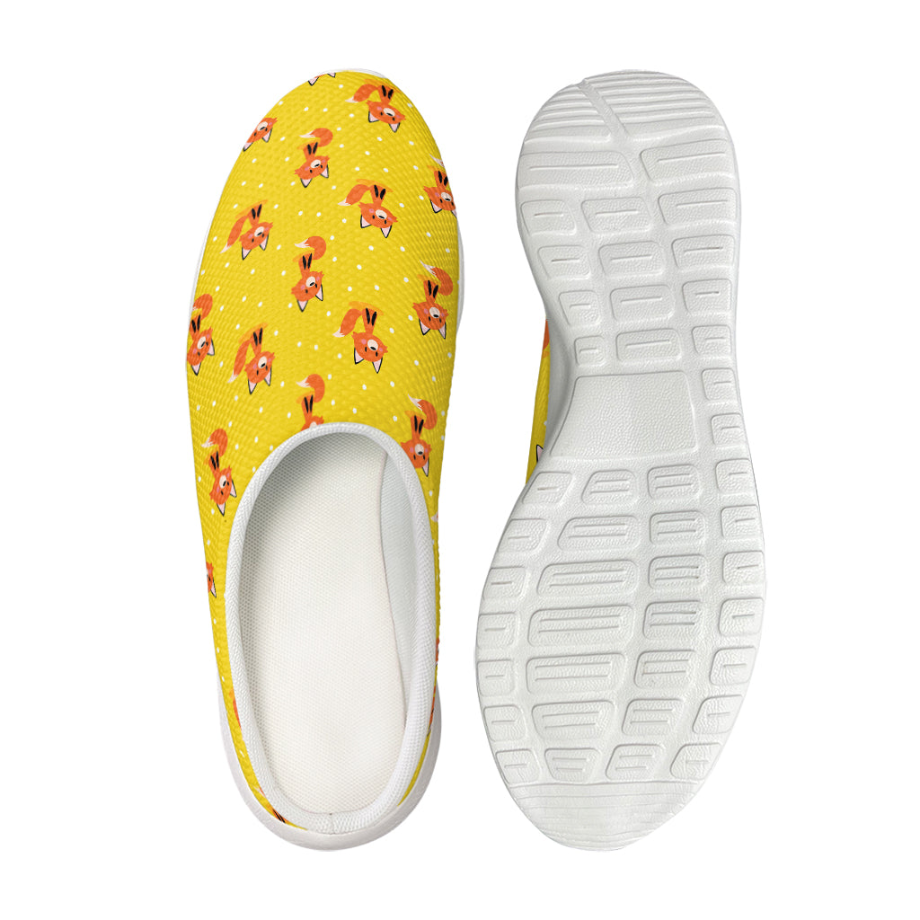 Cartoon Fox Pattern Print Mesh Casual Shoes