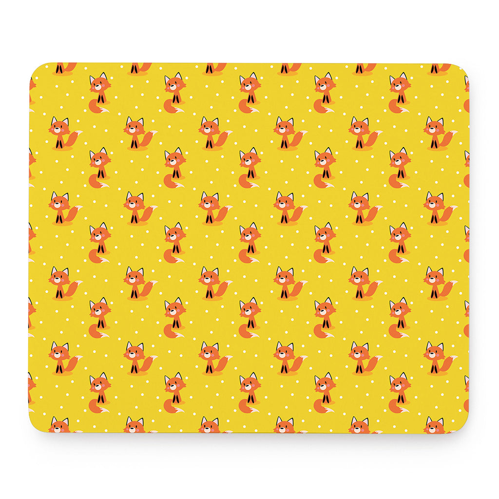 Cartoon Fox Pattern Print Mouse Pad