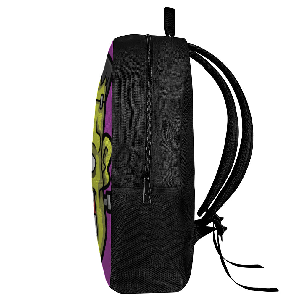 Cartoon Frankenstein Print 17 Inch Backpack