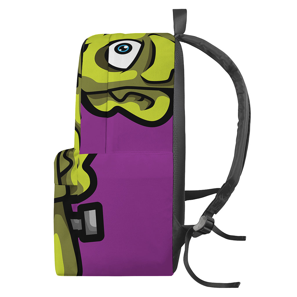 Cartoon Frankenstein Print Backpack