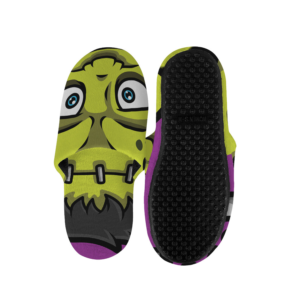 Cartoon Frankenstein Print Slippers