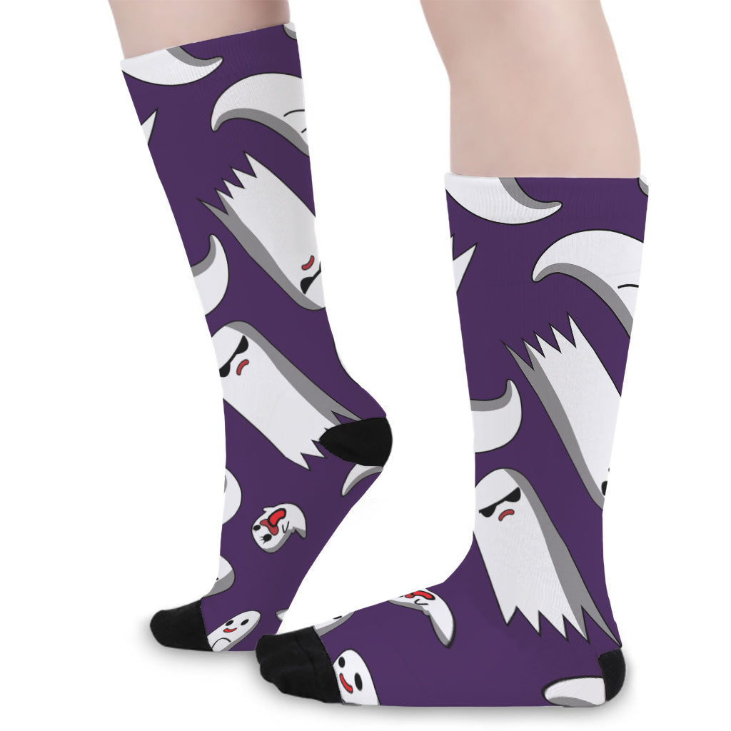 Cartoon Ghost Pattern Print Long Socks