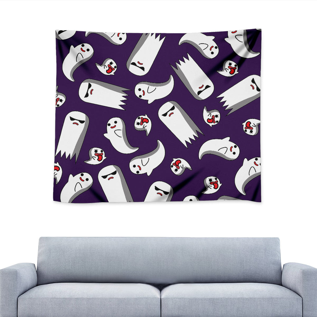 Cartoon Ghost Pattern Print Tapestry