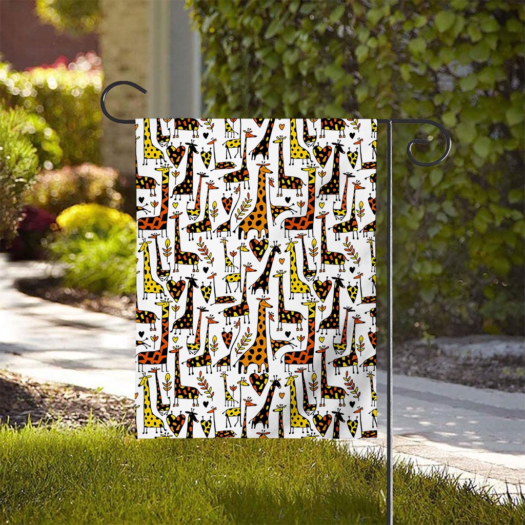 Cartoon Giraffe Pattern Print House Flag