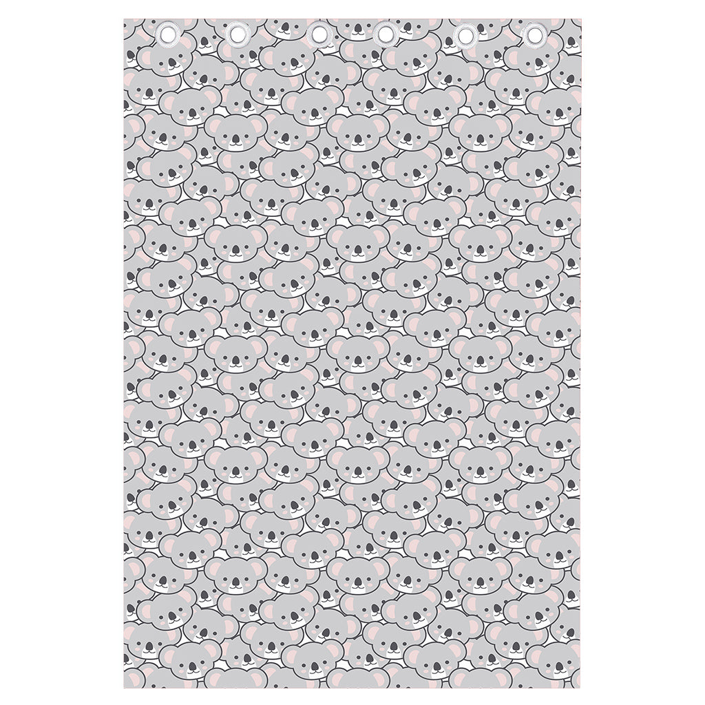 Cartoon Koala Pattern Print Curtain