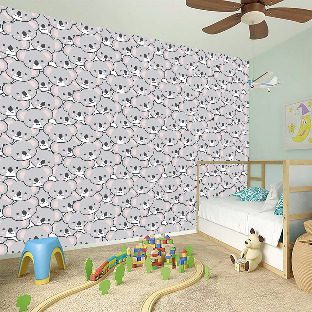 Cartoon Koala Pattern Print Wall Sticker