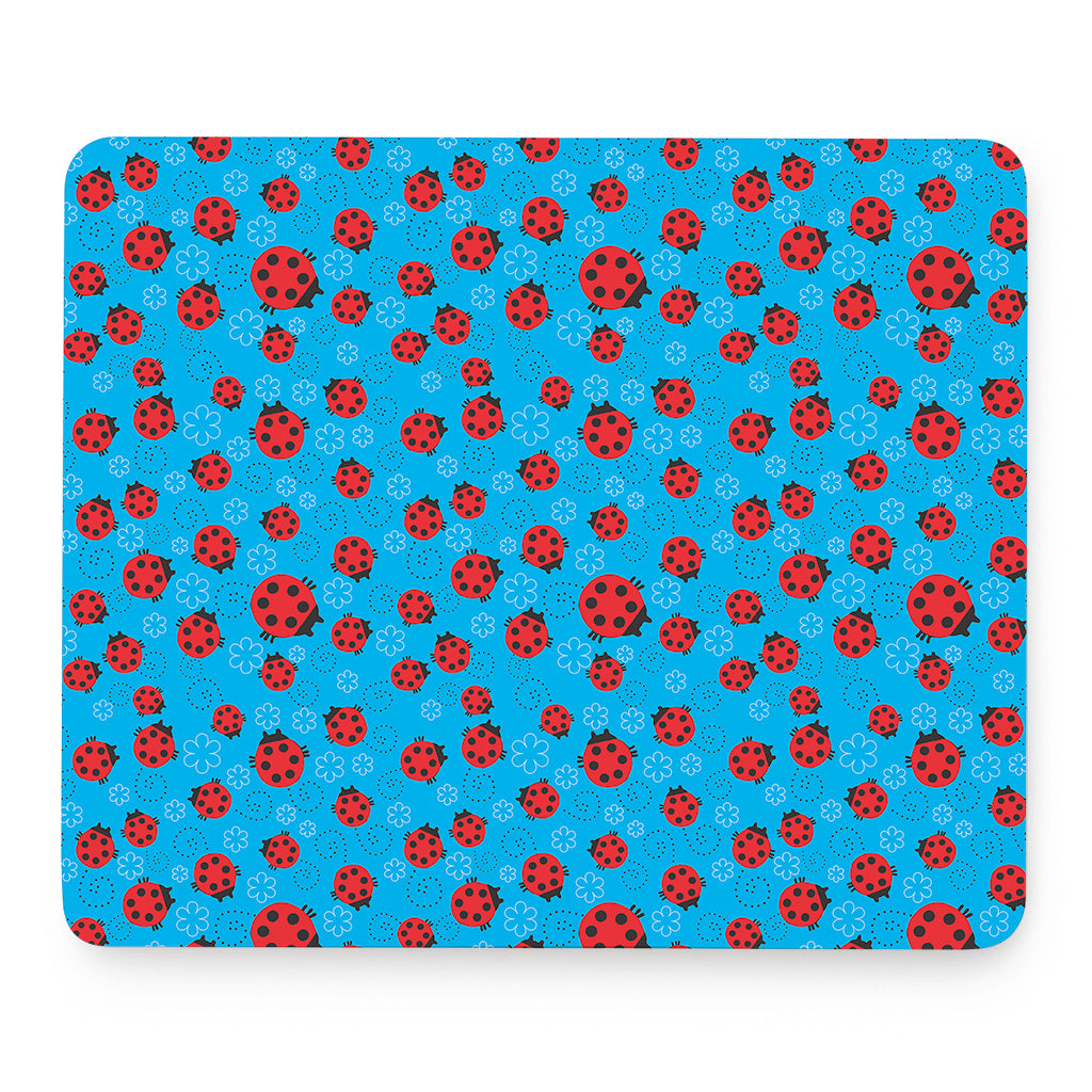 Cartoon Ladybird Pattern Print Mouse Pad