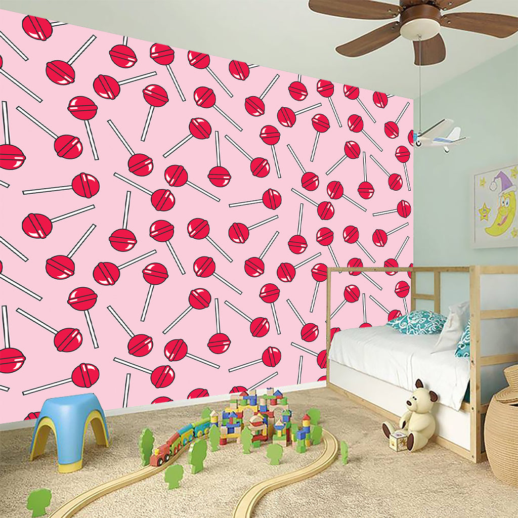 Cartoon Lollipop Pattern Print Wall Sticker