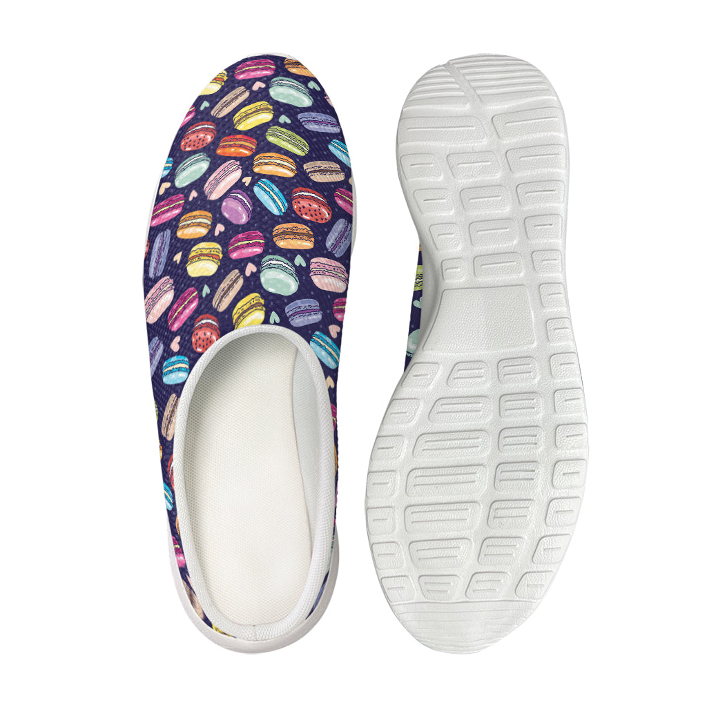 Cartoon Macaron Pattern Print Mesh Casual Shoes