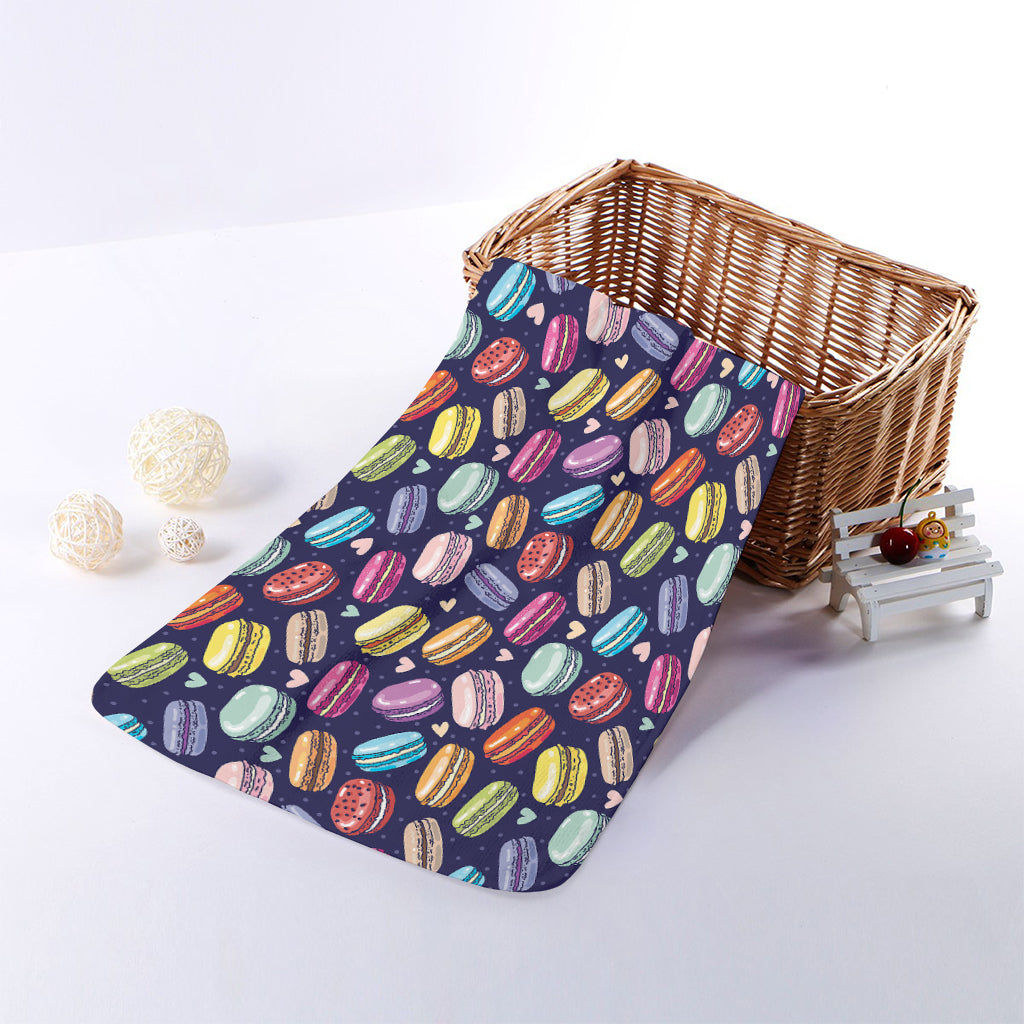 Cartoon Macaron Pattern Print Towel