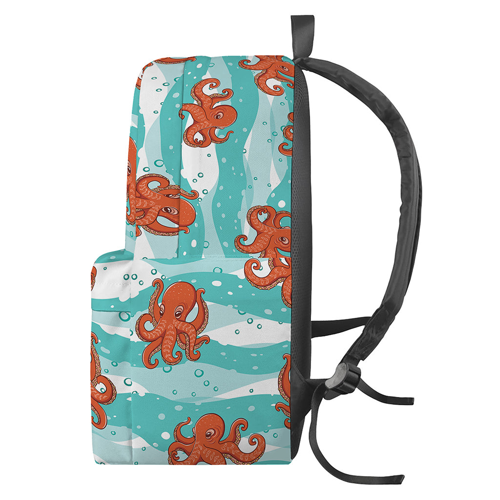 Cartoon Octopus Pattern Print Backpack