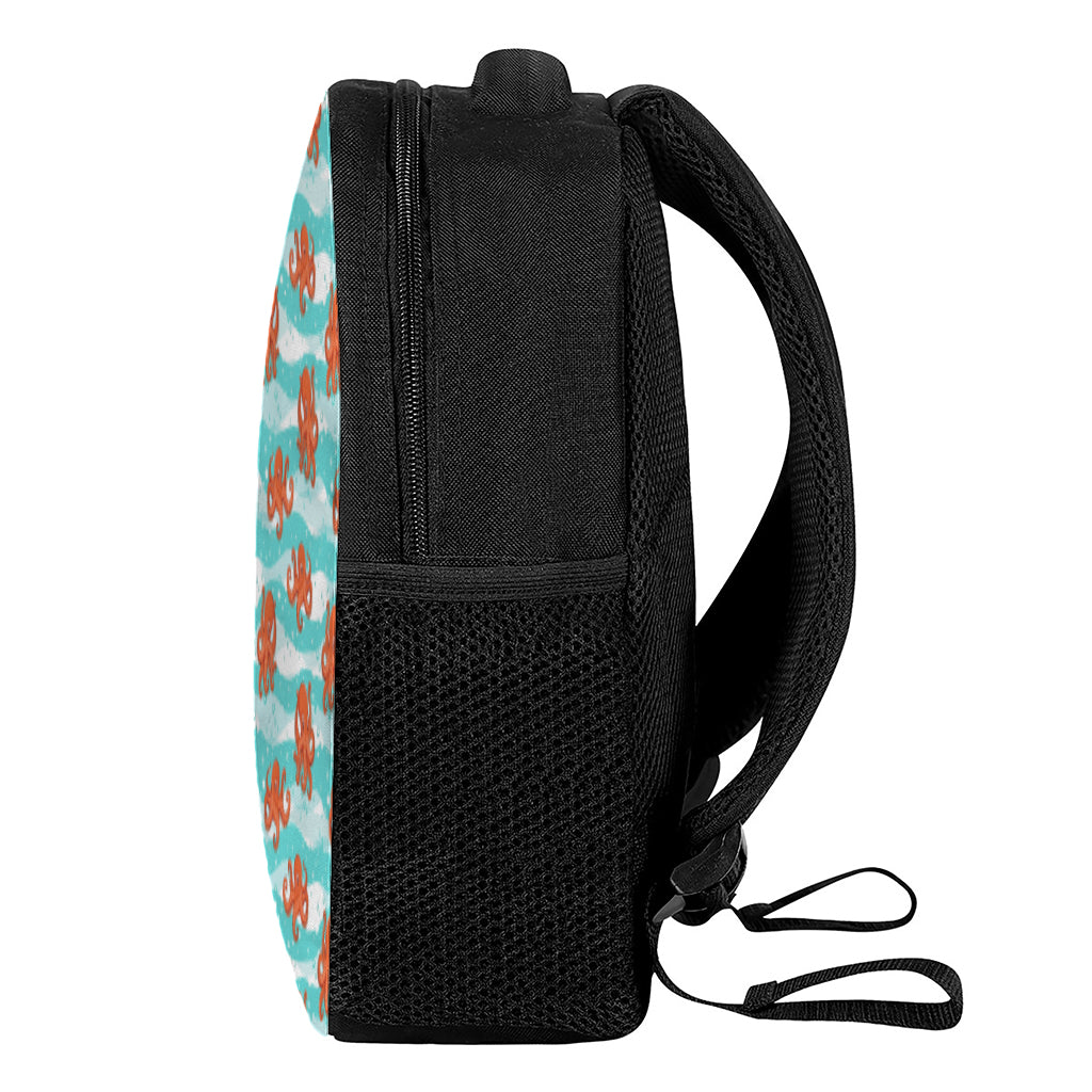 Cartoon Octopus Pattern Print Casual Backpack