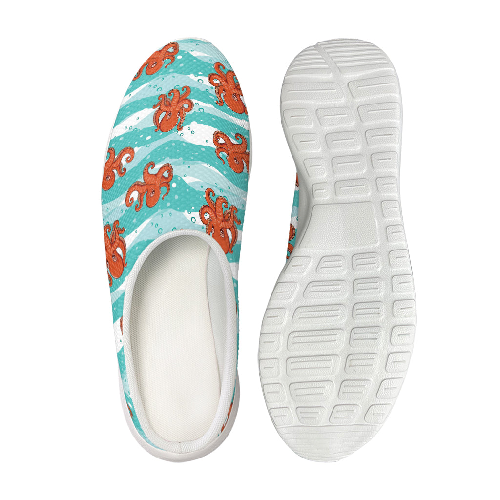 Cartoon Octopus Pattern Print Mesh Casual Shoes