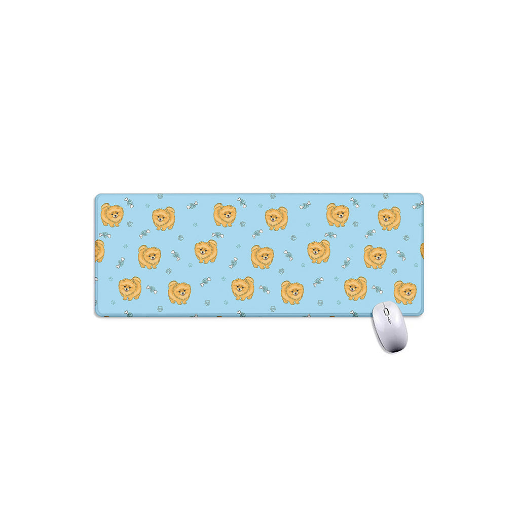 Cartoon Pomeranian Pattern Print Extended Mouse Pad